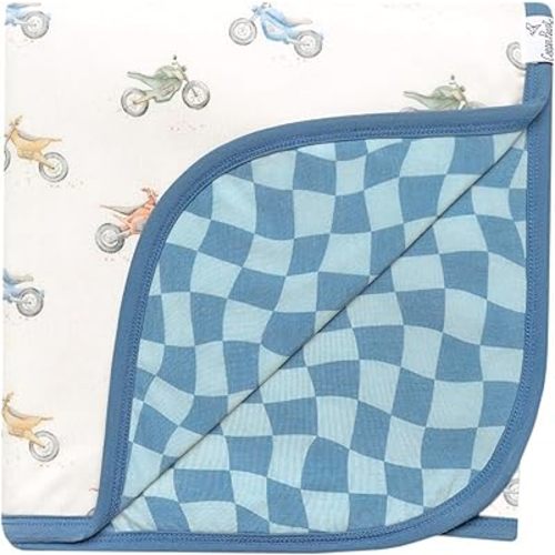 Copper Pearl Large Premium Knit Baby 3 Layer Stretchy Quilt Blanket Ryder