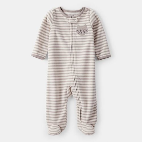 Baby Boy Carter's Fox Striped Loose Fit Long-Sleeve Sleep & Play Pajamas