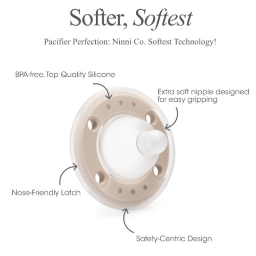 Ninni Pacifier Petal Pink 2 Pack