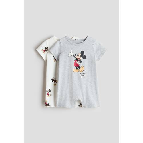 2-PACK PRINTED COTTON PAJAMA JUMPSUITS