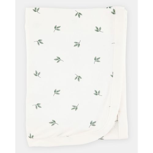 Baby Leaf Print PurelySoft Blanket - Ivory | Carter's