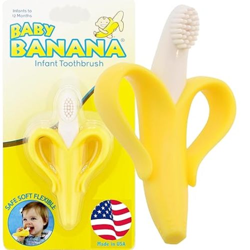 Baby Banana The Original, Banana Brush, Made in USA, Toddler Toothbrush, Family-Owned Business