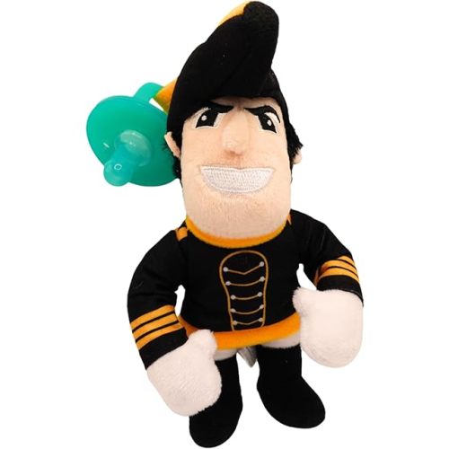 Gamezies Baby Boy and Girl Silicone Mr. Commodore, Vanderbilt University Plush Pacifier with College Mascot Stuffed Toy Plush, Collegiately Licensed, CPSIA Tested, BPA-Free 0-6 Months