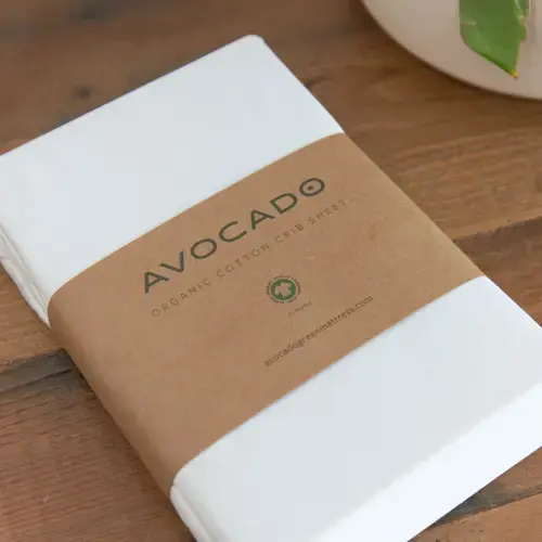 Organic Cotton Crib Sheets | Gentle & Safe | Avocado Green Mattress