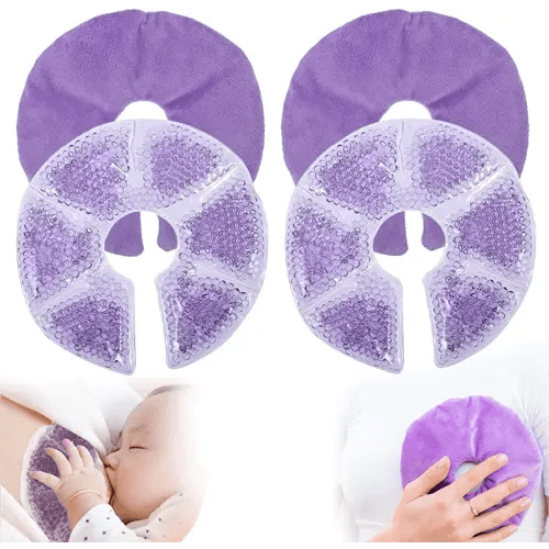 Breast Therapy Pads - Hot & Cold Gel Pads for Breastfeeding & Postpartum Recovery, Pain Relief for Mastitis & Engorgement