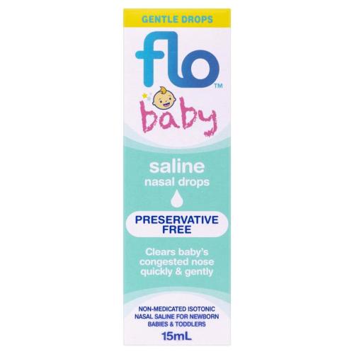 FLO Baby Saline Nasal Drops 15ml