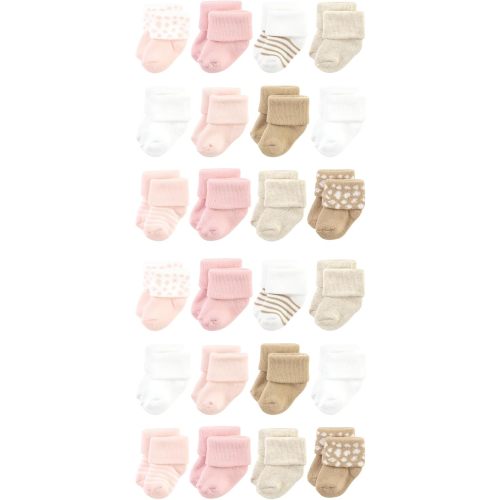 Hudson Baby Unisex Baby Cotton Rich Baby Terry Socks 24-Pack
