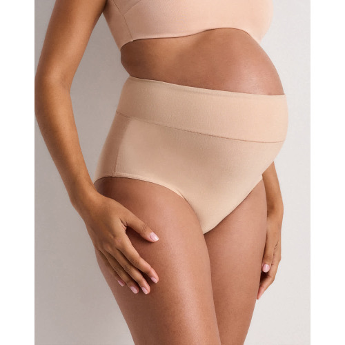Micromodal Maternity & Postpartum Brief (6-pack) in Warm Sand