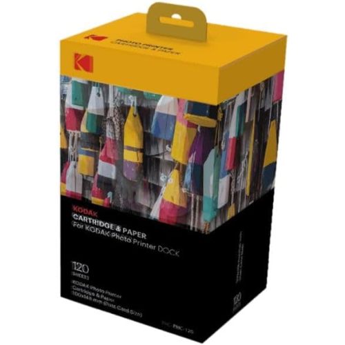 KODAK Dock Plus & Dock Photo Printer Cartridge PHC-120 – Cartridge Refill & Photo Paper- 120 Pack
