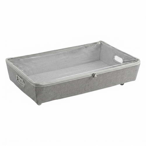 Better Homes & Gardens Under Bed Zippered Storage Bin, 26x15 inches, Polyester Cotton Organizer