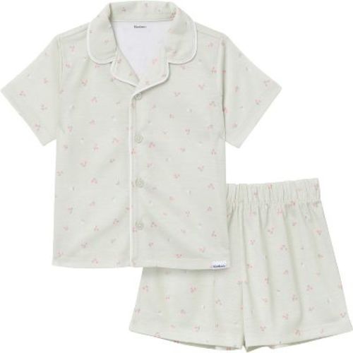 Gerber Toddler Girls' 2-Piece Button Up Pajama Shorts Set, Cherries, 18 Months