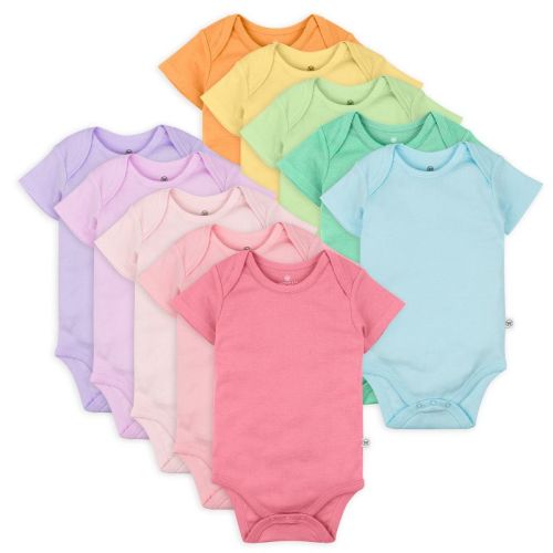 Honest Baby 10-Pack Organic Cotton Short Sleeve Bodysuits