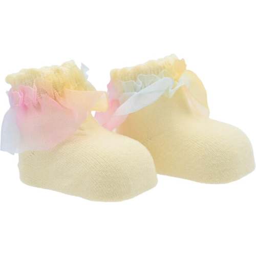 Rainbow Ruffle Cotton Socks Set, Multi - Mimi Tutu | Maisonette