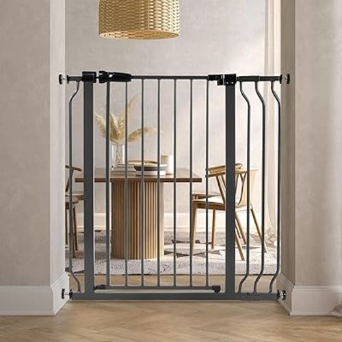 BalanceFrom Easy Walk-Thru Safety Gate for Doorways and Stairways with Auto-Close/Hold-Open Features, Fits 29.1-38.5 Inch Openings, Multiple Heights and Colors