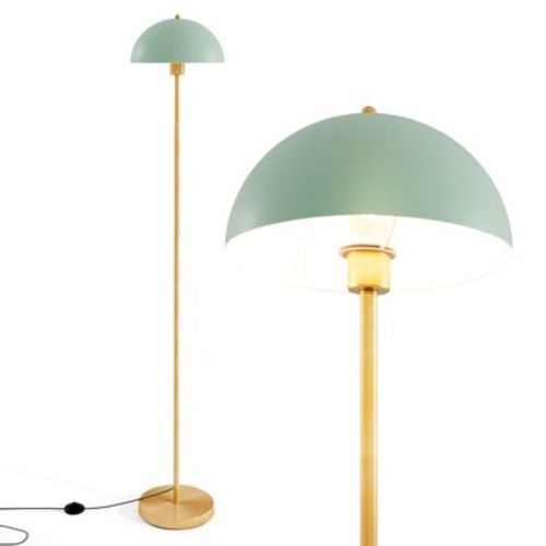 Costway 64” Floor Lamp with Adjustable Lamp Head, Shatterproof Lampshade & Foot Switch
