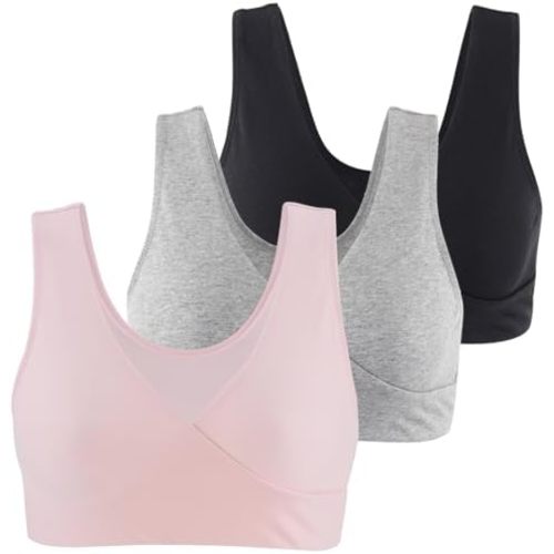 COLOMI Maternity Nursing Bra Wireless Cotton Breastfeeding Bra for Sleep