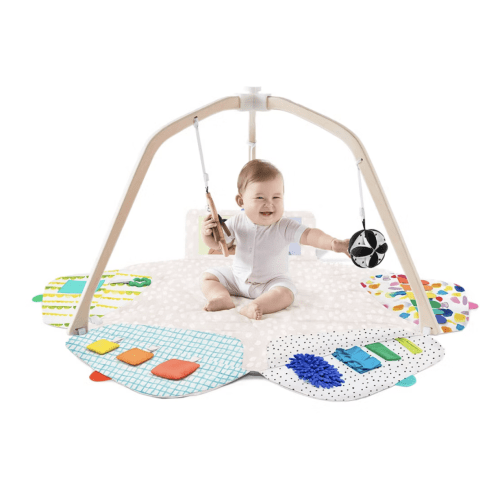 Lovevery The Play Gym with Baby Learning Mat, 0m+: Encourages Color Recognition, Developmental Toys, Multiple Position Options, Multiple Textures