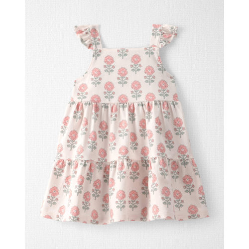 Baby Girl Organic Cotton Tiered Dress in Rosebud Petal Print  - Little Planet | Carter's