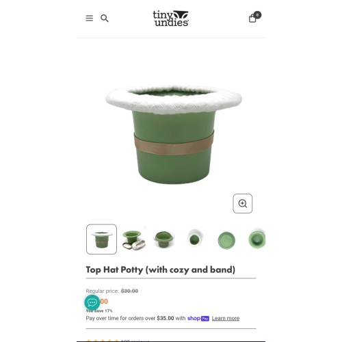 Top Hat Potty (with cozy and band)