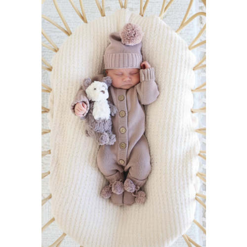 Knit Sweater Button Romper | Iris