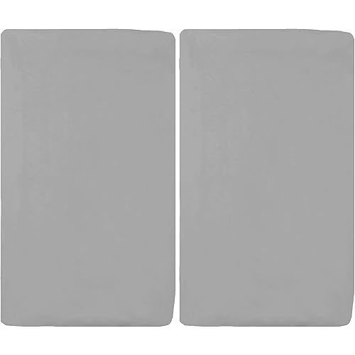 American Baby Company 100% Natural Cotton Fitted Cradle/Bassinet Sheet 36" x 18" - Soft, Breathable & Hypoallergenic Bed Sheet, Gray, Neutral for Boys & Girls (Pack of 2)