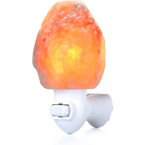 Betus [Natural Crystal] Himalayan Salt Wall Lamp - Air Purifying Night Light - 360° Rotatable Plug 15W Bulb - Natural