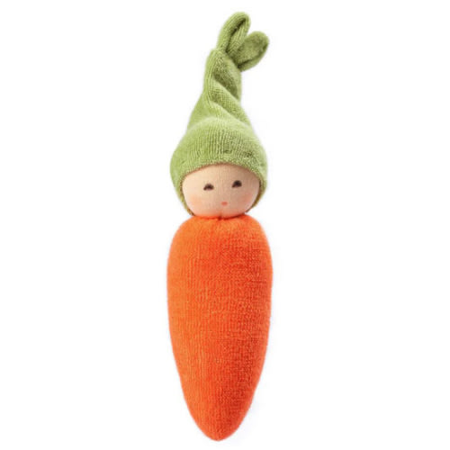 Organic Rattle Doll - Carrot