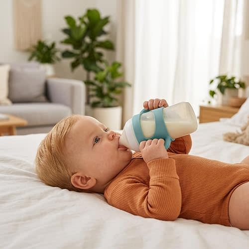 BUSOHA 2 Pack Silicone Sleeves for NUK Plastic Bottles 5oz and 8oz