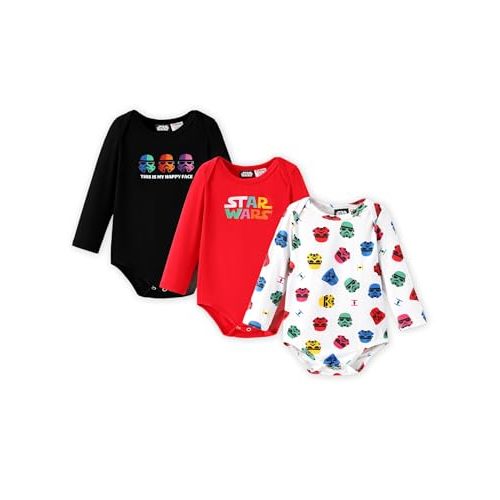 Disney Marvel Stitch Princess Ariel Mickey & Minnie 3 Pack Infant Newborn Bodysuits Soft Bamboo Viscose Baby Clothes