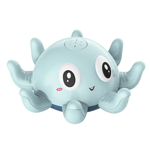 Baby Octopus Bath Toys,With Flashing Colorful Lights,Electric Spray Water Bathtub Toy For Boys And Girls,Blue