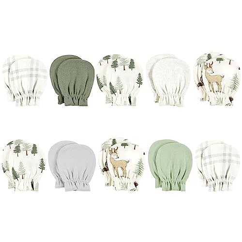 Hudson Baby Unisex Baby Cotton Scratch Mittens