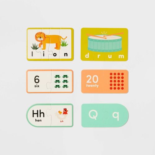 Words, Numbers & Letters Game - Gigglescape™: Educational Toddler Puzzle Set, 3 Puzzles, Ages 3+