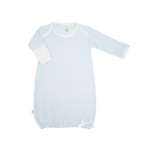 Rib Knit Overlap Shoulder Gown