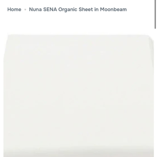 Nuna SENA Organic Sheet in Moonbeam