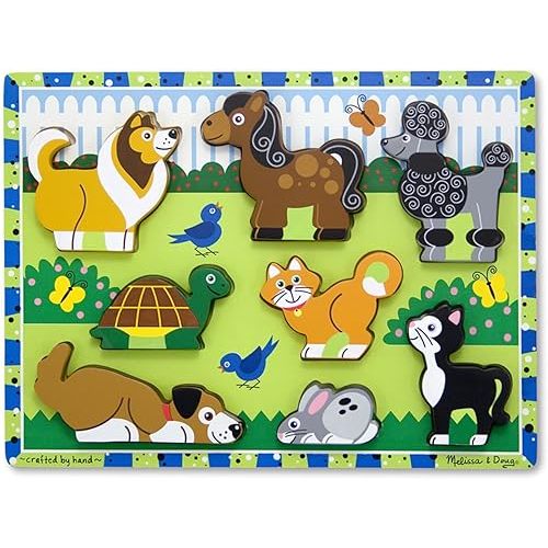 Melissa & Doug Pets Wooden Chunky Puzzle (8 pcs)