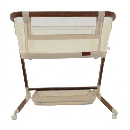 Baby Studio Dream Glider Bassinet Lockable Wheels Wood Grain