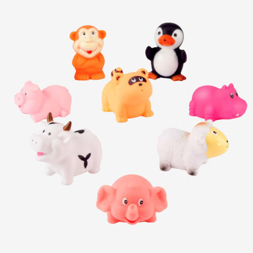Non-toxic Animal Party Squirtie Baby Bath Toys MULTI / O/S
