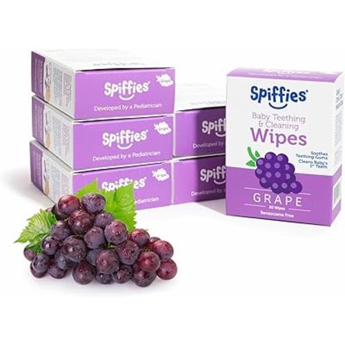 Baby Teeth Wipes - Apple Flavor, Xylitol-Enriched Baby Gum Cleaner & Dental Wipes for Teething Relief and Teeth Cleaning - Safe for Infants & Toddlers, 20 Count (Pack of 3)