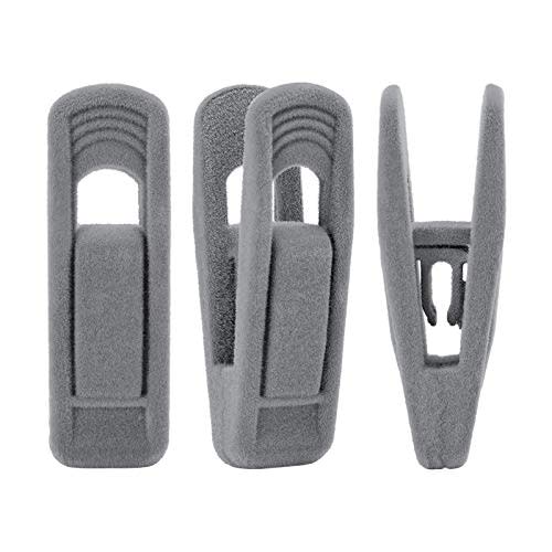 Trgowaul Velvet Hangers Clips, Pants Hangers Velvet Clips, Strong Finger Clips Perfect for Thin Velvet Hangers (20pc, Grey)