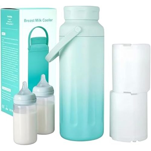 Portable Breast Milk Cooler Bottle – 24H+ Cooling, Stainless Steel Insulated Breastmilk Storage for Work and Travel, Designed for Working Moms