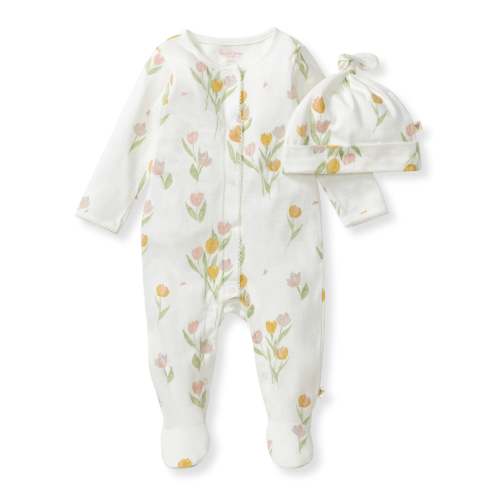 Tulip Fields Baby Girl Jumpsuit & Hat Set – Burt's Bees Baby