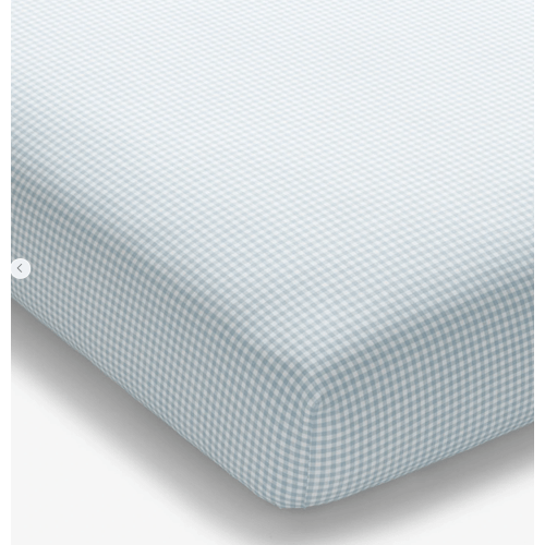 Ditsy Gingham Classic Cool Organic Cotton Percale Fitted Crib Sheet