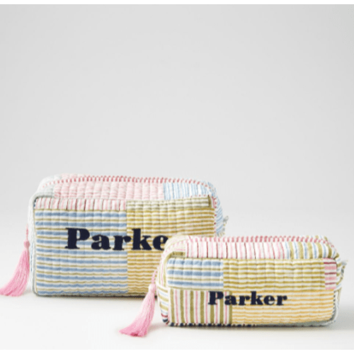 BLOCK PRINT TRAVEL POUCH- Set of 2