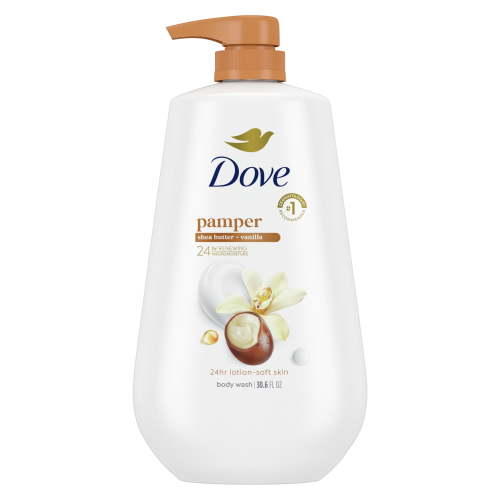 Dove Pampering Gentle Body Wash for Women Shea Butter & Vanilla, 30 fl oz