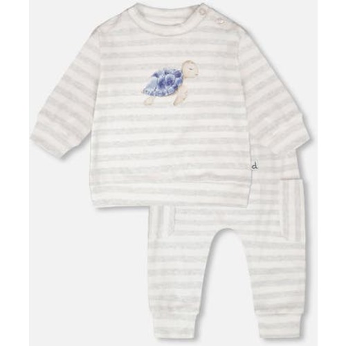 Soft Jersey Stripes Sweater and Pants Set, 18M