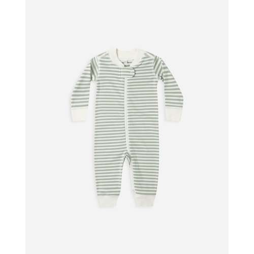 Zip Long Sleeve Sleeper || Fern Stripe – Quincy Mae
