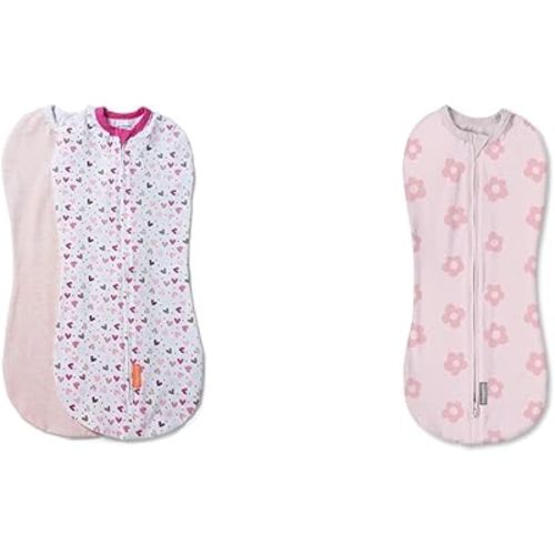 SwaddleMe by Ingenuity Pod - Size Small/Medium, 0-3 Months, 2-Pack (I Heart You) by Ingenuity Pod, 0-2 Months, 1-Pack - Flower Confetti
