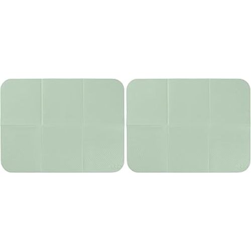 Ubbi On-The-Go Diaper Changing Baby Mat, Soft and Comfortable Diaper Bag Accessory Must Have for Newborns, Easy to Clean, Portable Folding Pad, Baby Traveling Accessories, Sage Green (Pack of 2)