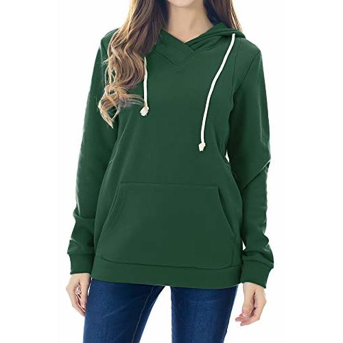 Smallshow Women's Fleece Maternity Nursing Sweatshirt Hoodie Kangaroo Pocket