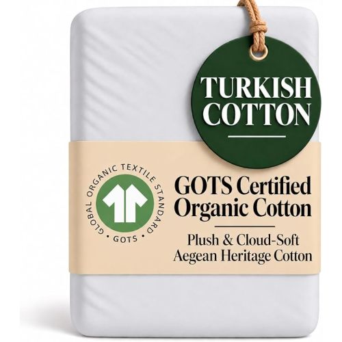 Organic Cotton Mini Crib Sheet 38x26, Graco Pack n Play, 4moms